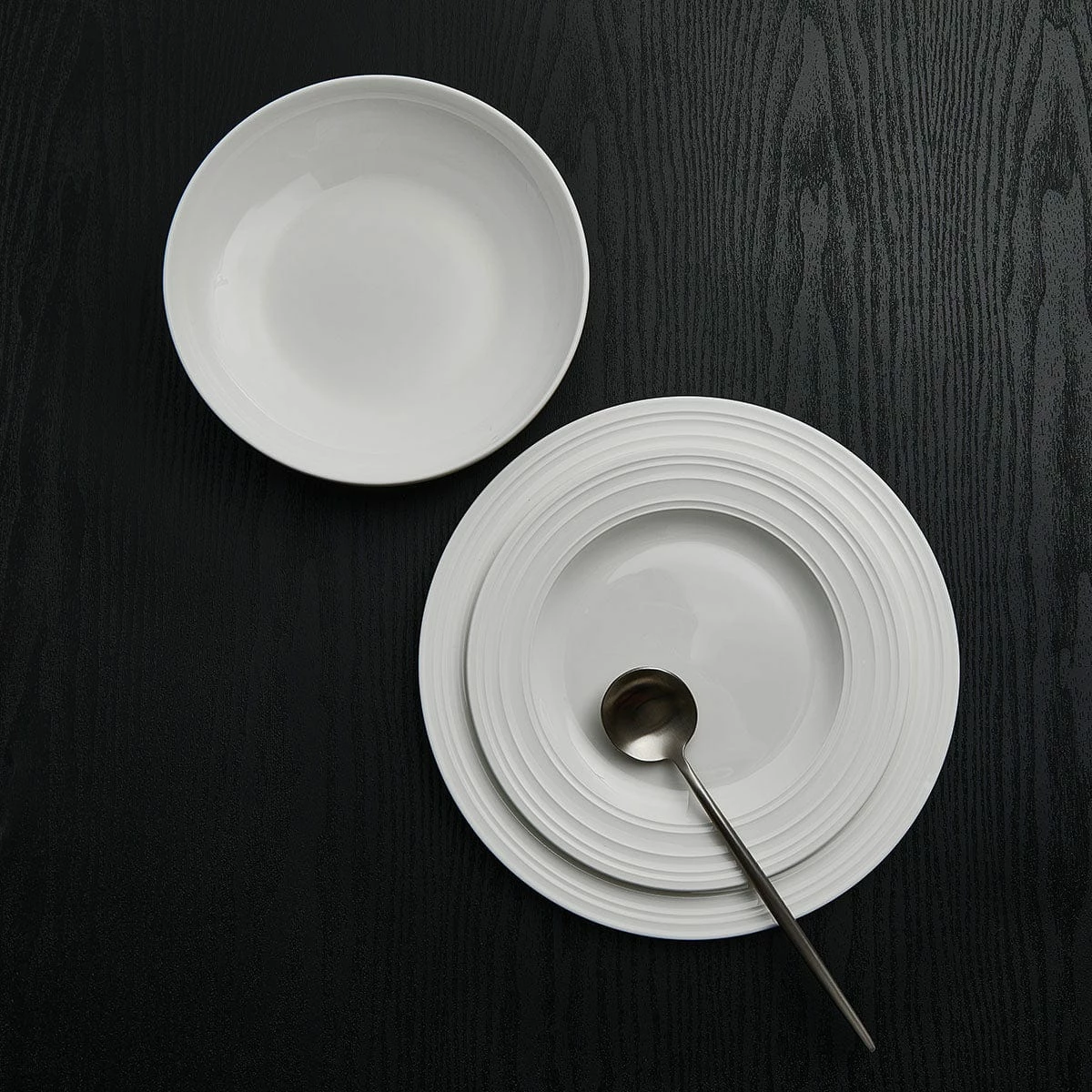 Outlet ⌛ Mikasa® Swirl Bone 12 Piece Dinnerware Set with Pasta Bowls, Service for 4 🎉 - Image 3