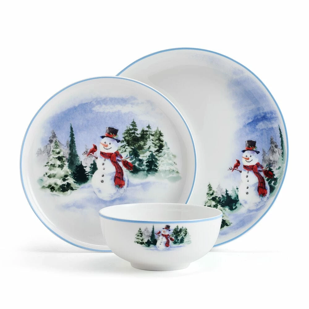 Outlet 🛒 Mikasa® Snowman Forest 12 Piece Dinnerware Set, Service For 4 🔔 - Image 8