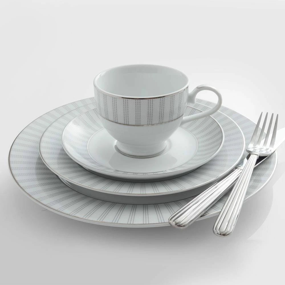 Flash Sale 🛒 Mikasa® Adrian Grey 40 Piece Dinnerware Set, Service for 8 🎁 - Image 2