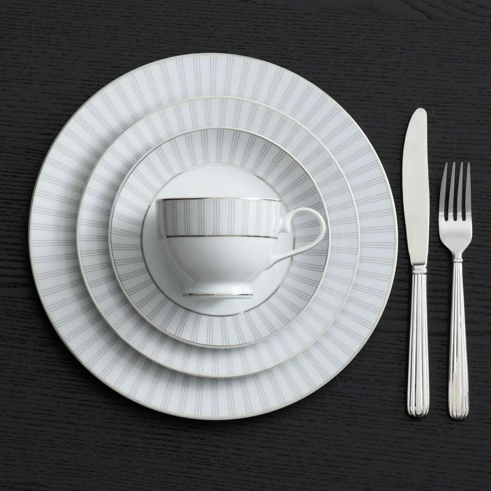 Flash Sale 🛒 Mikasa® Adrian Grey 40 Piece Dinnerware Set, Service for 8 🎁 - Image 3