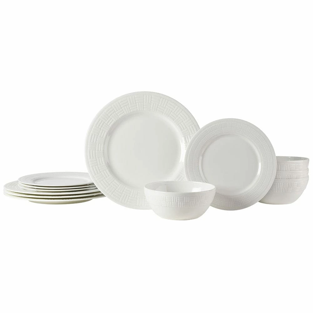 Promo 🔔 Mikasa® Ashlyn Vegan Bone 12 Piece Dinnerware Set, Service for 4 🎁