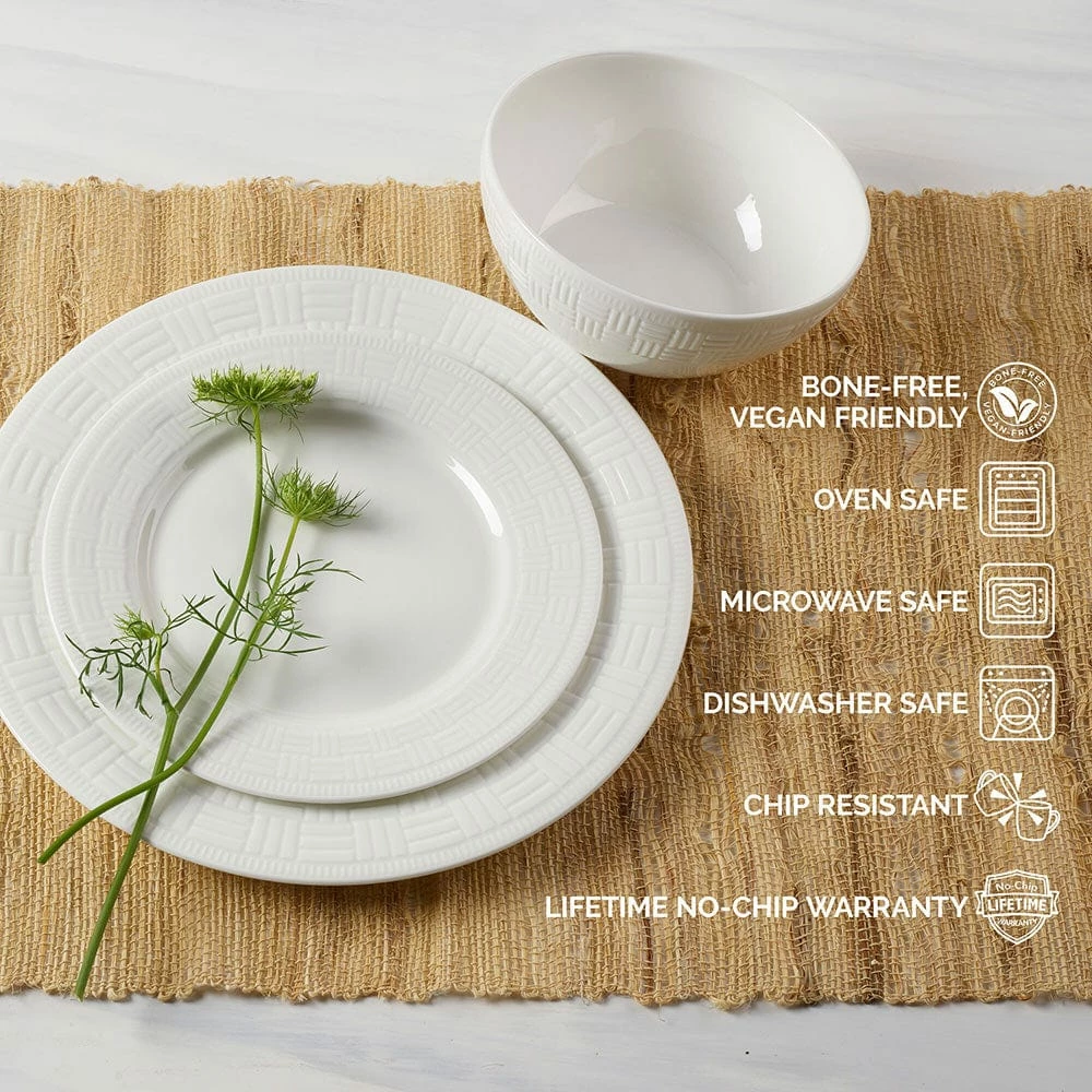 Promo 🔔 Mikasa® Ashlyn Vegan Bone 12 Piece Dinnerware Set, Service for 4 🎁 - Image 2