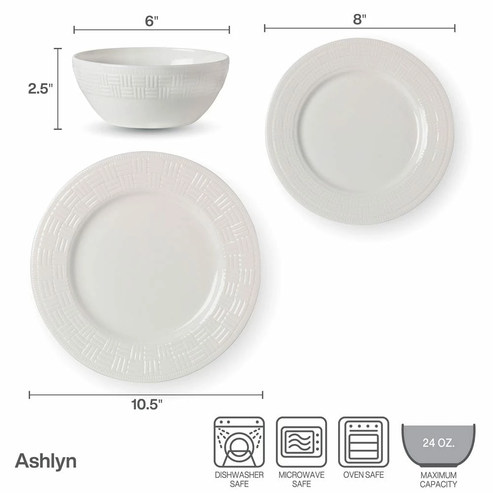 Promo 🔔 Mikasa® Ashlyn Vegan Bone 12 Piece Dinnerware Set, Service for 4 🎁 - Image 4