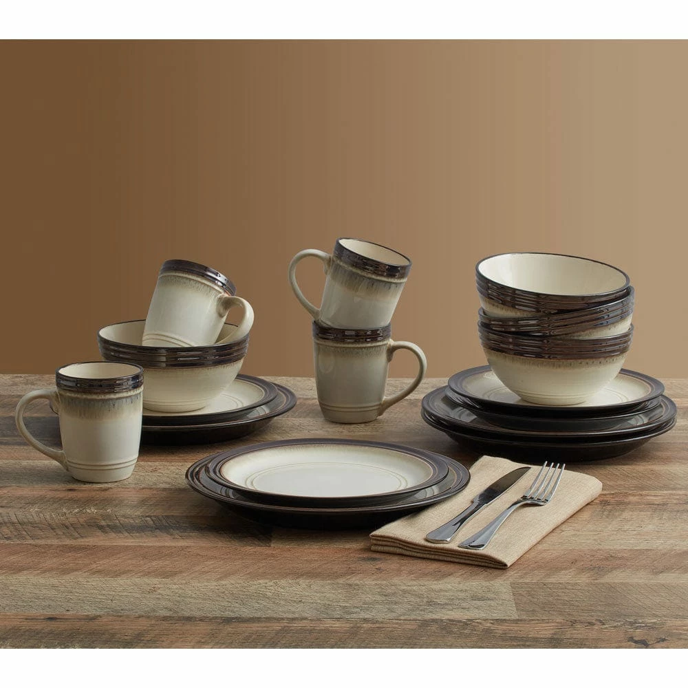 Best Sale 😉 Gourmet Basics® Bailey 16 Piece Dinnerware Set, Service for 4 🧨 - Image 2