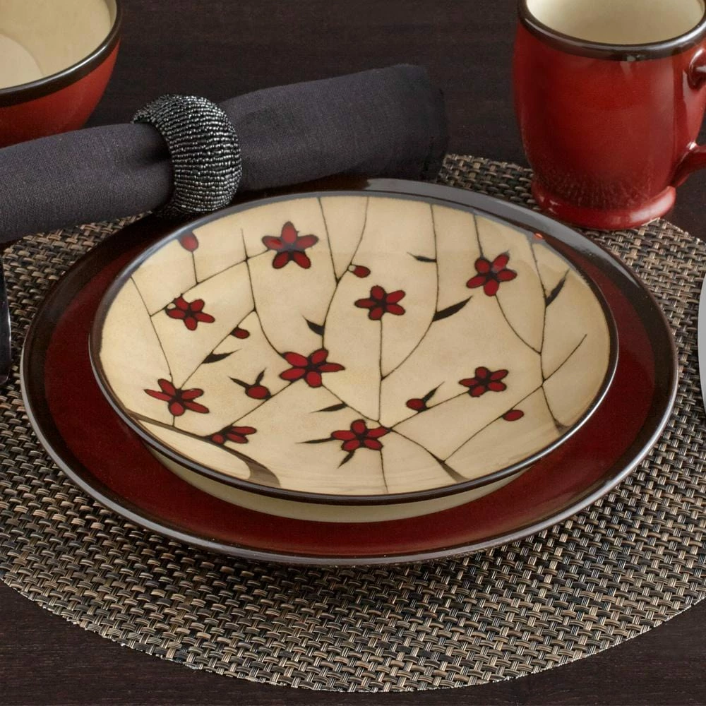 Best Pirce 👍 Gourmet Basics® Belmont Set of 4 Red Round Dinner Plates 🌟 - Image 3