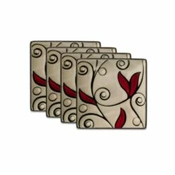 Wholesale 🎁 Gourmet Basics® Belmont Set of 4 Square Red Vine Salad Plates 🔔