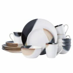 Outlet 🔥 Gourmet Basics® Caden 16 Piece Dinnerware Set, Service for 4 🔔
