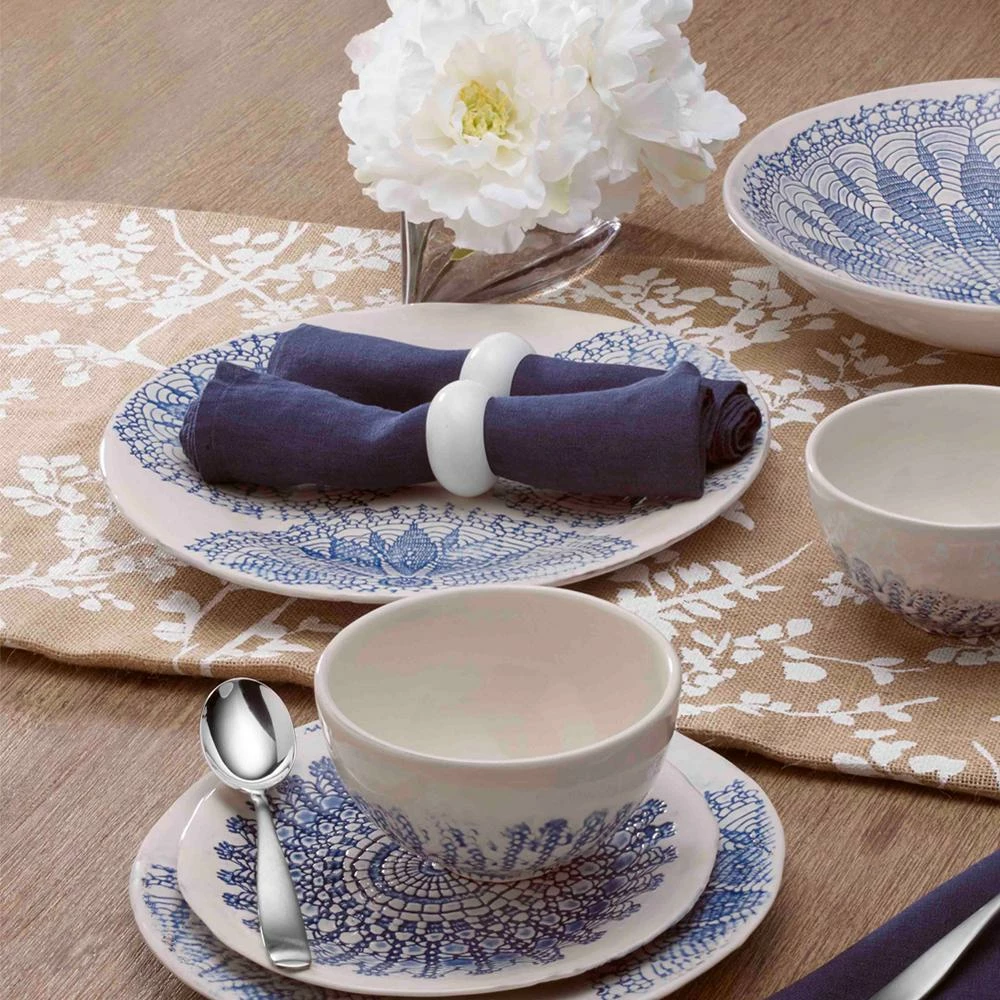 Discount ❤️ Mikasa® Daniela Blue 13 Inch Round Platter 🎉 - Image 2