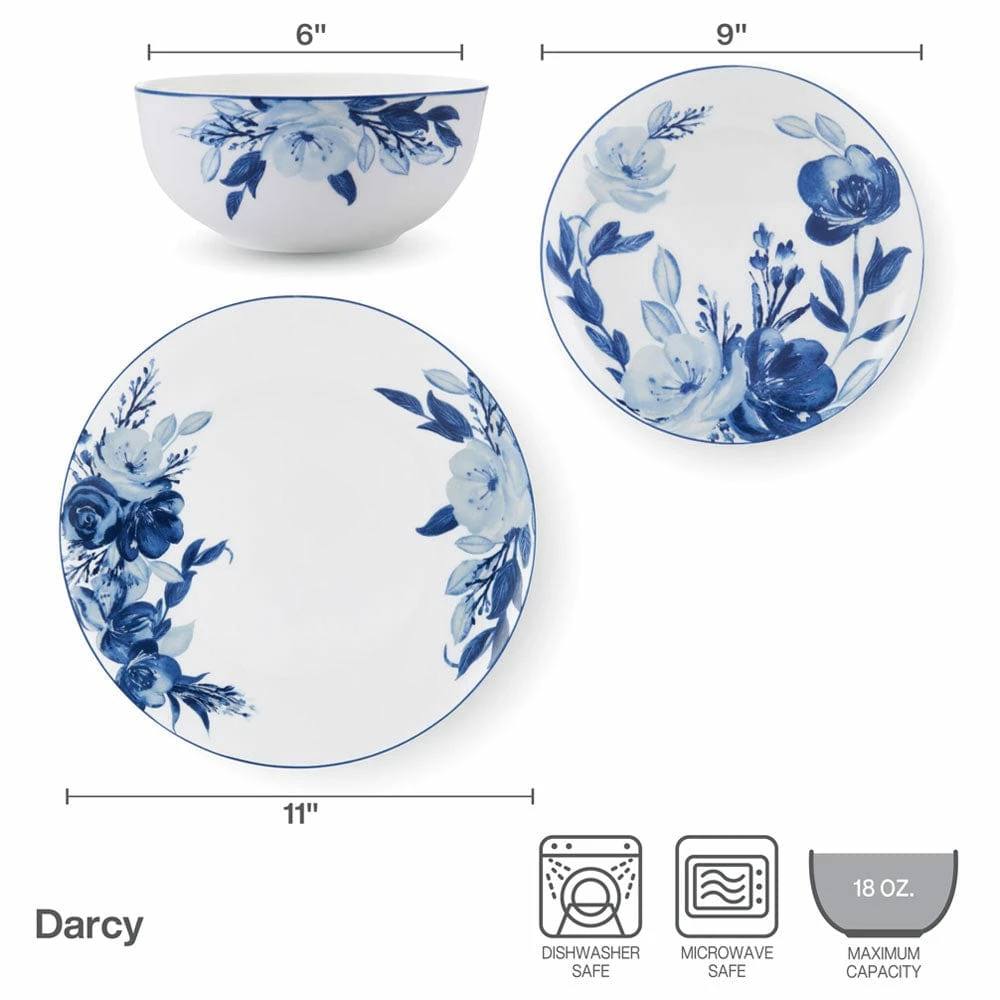 Best Sale ⭐ Mikasa® Darcy 12 Piece Dinnerware Set, Service for 4 ⭐ - Image 4