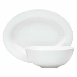 New 😀 Mikasa® Delray Oval Platter and Serve Bowl Set 🔥