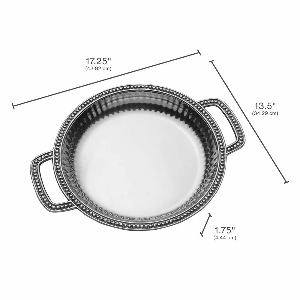 Budget 👍 Wilton Armetale® Flutes & Pearls Low Handled Bowl ❤️ - Image 4