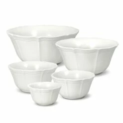 New ⌛ Mikasa® French Countryside® Set of 5 Stackable Bowls 🥰