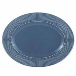 Wholesale ✔️ Mikasa® Italian Countryside Accents Fluted Blue Oval Platter 🔔