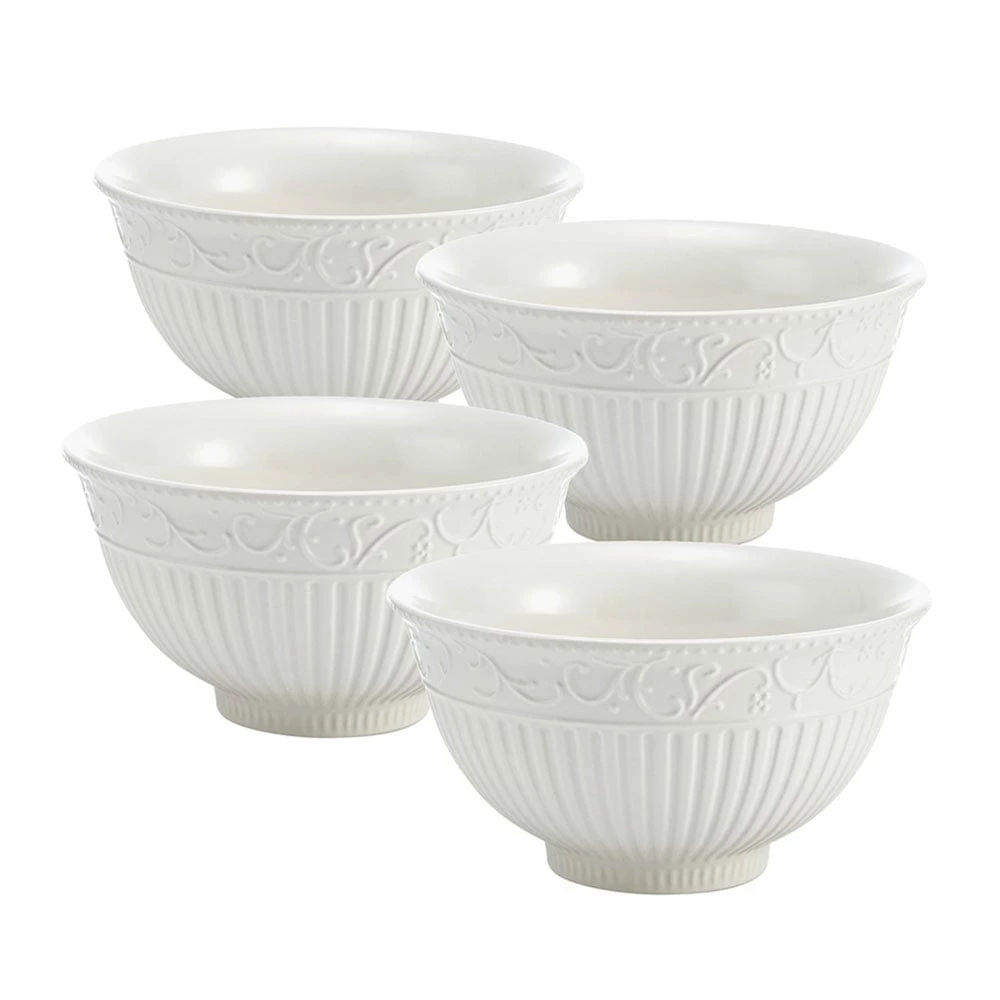 Cheap 🎁 Mikasa® Italian Countryside® Set of 4 Footed Soup Cereal Bowls ✨
