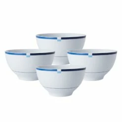 Best deal 😍 Mikasa® Jet Set Blue Set of 4 Soup Cereal Bowls 🔔