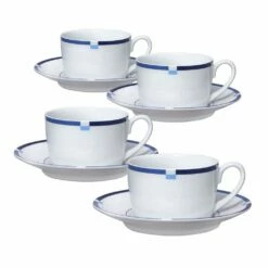 Best reviews of ✔️ Mikasa® Jet Set Blue Set of 4 Tea Cups and Saucers 🥰