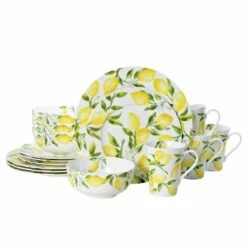 Cheap ✔️ Mikasa® Lemons 16 Piece Dinnerware Set, Service for 4 🔔