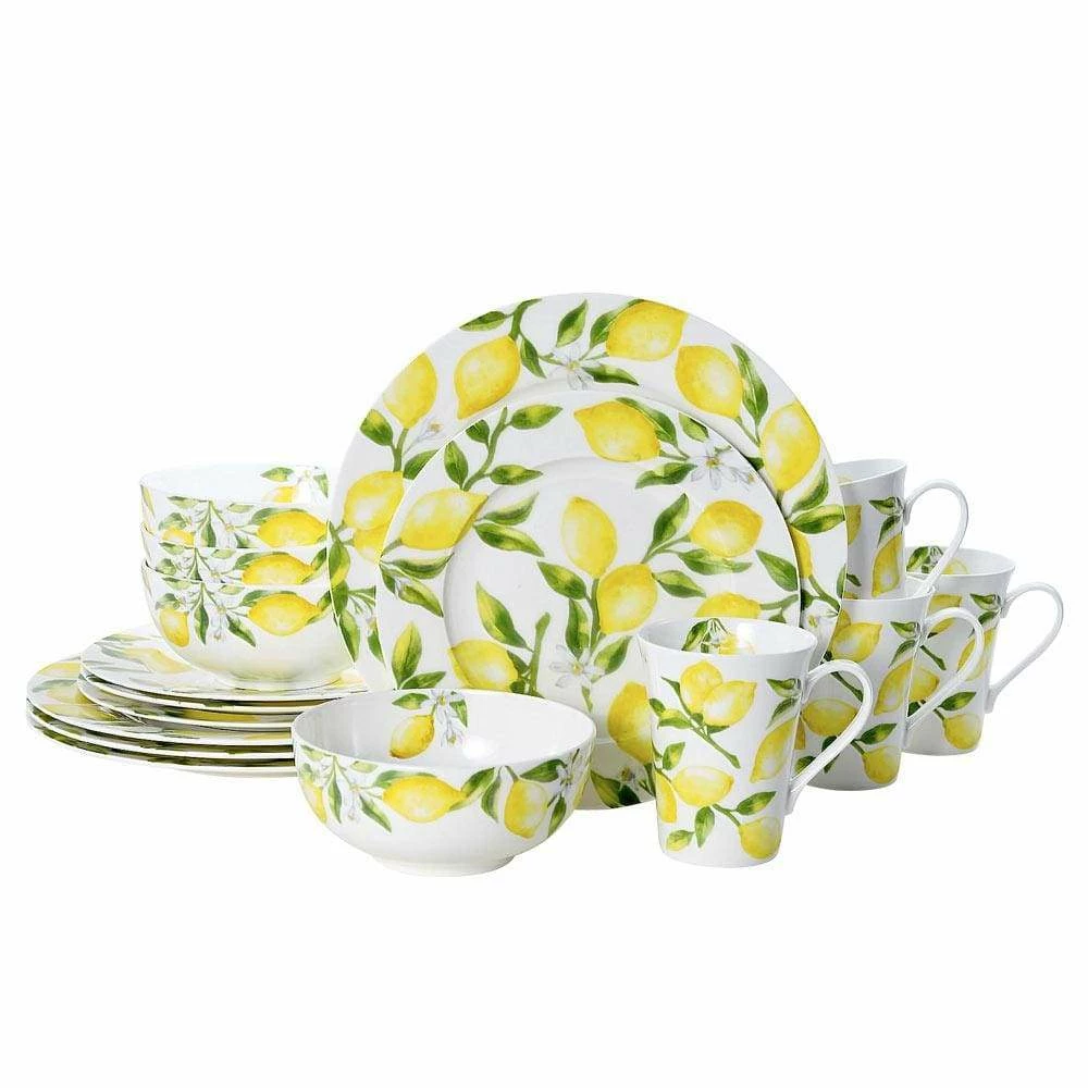 Cheap ✔️ Mikasa® Lemons 16 Piece Dinnerware Set, Service for 4 🔔