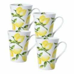 Promo 🌟 Mikasa® Lemons Set of 4 Mugs 🔥