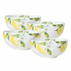 Brand new 😀 Mikasa® Lemons Set of 4 Soup Cereal Bowls 🔔