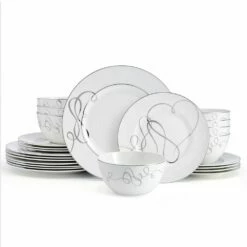 Cheap ⌛ Mikasa® Love Story 24 Piece Dinnerware Set, Service for 8 👍