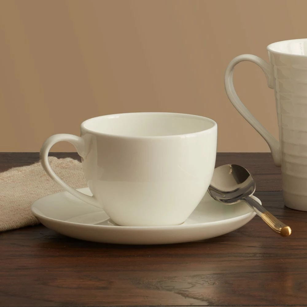 Best Sale ⌛ Mikasa® Lucerne White Tea Cup and Saucer 🥰 - Image 2