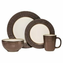 New 😍 Gourmet Basics® Metropolitan 32 Piece Dinnerware Set, Service for 8 ❤️