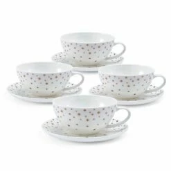 Best Sale 🌟 Mikasa® Millie Gold Set of 4 Cups and Saucers 🎁
