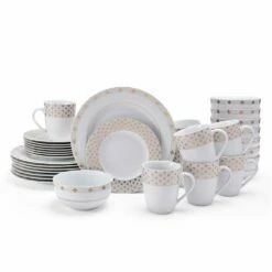 Outlet ✨ Mikasa® Modern Petals 32 Piece Dinnerware Set, Service for 8 👍