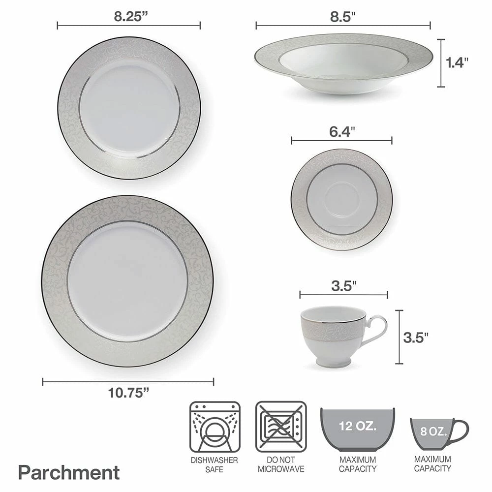 Hot Sale ❤️ Mikasa® Parchment 40 Piece Dinnerware Set, Service for 8 👏 - Image 4
