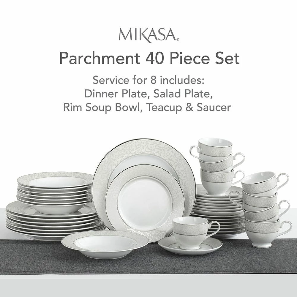 Hot Sale ❤️ Mikasa® Parchment 40 Piece Dinnerware Set, Service for 8 👏 - Image 3