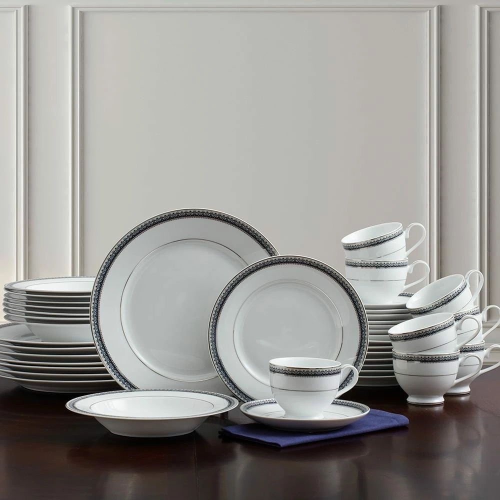 Best reviews of 👍 Mikasa® Platinum Crown Cobalt 40 Piece Dinnerware Set, Service for 8 🔔 - Image 3