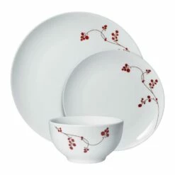 Wholesale ❤️ Gourmet Basics® Red Berries 12 Piece Dinnerware Set, Service for 4 ⭐
