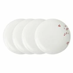 Deals 🔔 Gourmet Basics® Red Berries Set of 4 Dinner Plates ✔️