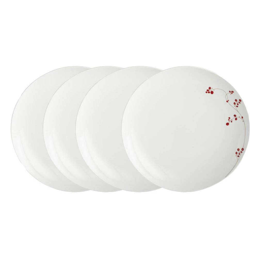 Deals 🔔 Gourmet Basics® Red Berries Set of 4 Dinner Plates ✔️