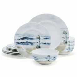 Best Sale ✔️ Mikasa® Seaside 12 Piece Dinnerware Set, Service for 4 ❤️