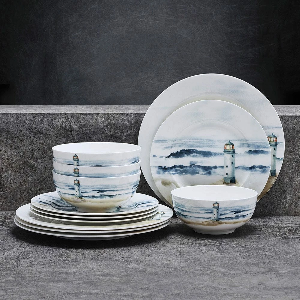Best Sale ✔️ Mikasa® Seaside 12 Piece Dinnerware Set, Service for 4 ❤️ - Image 3