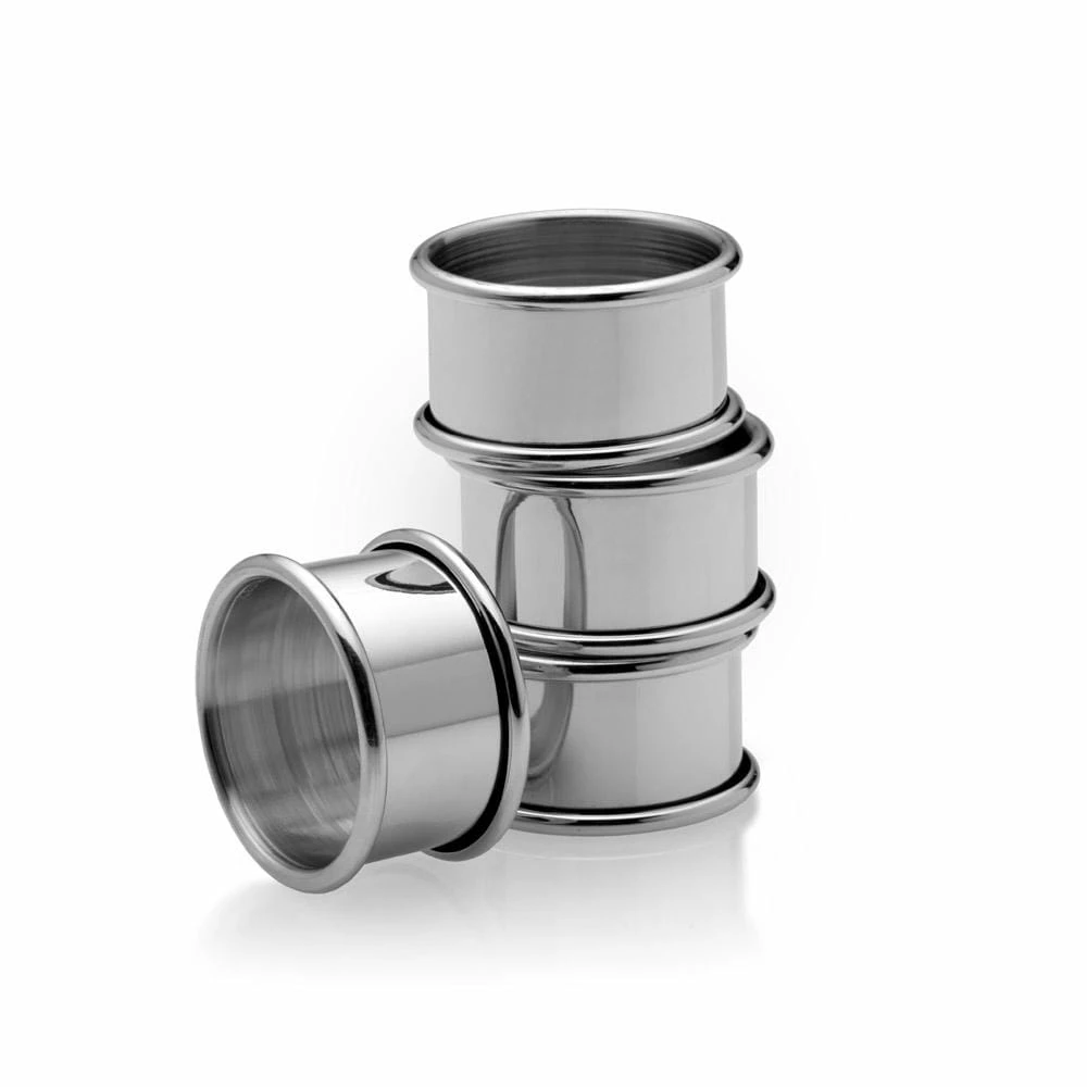 Best Pirce 🔥 Empire Silver™ Set of 4 Plain Pewter Napkin Rings 🛒