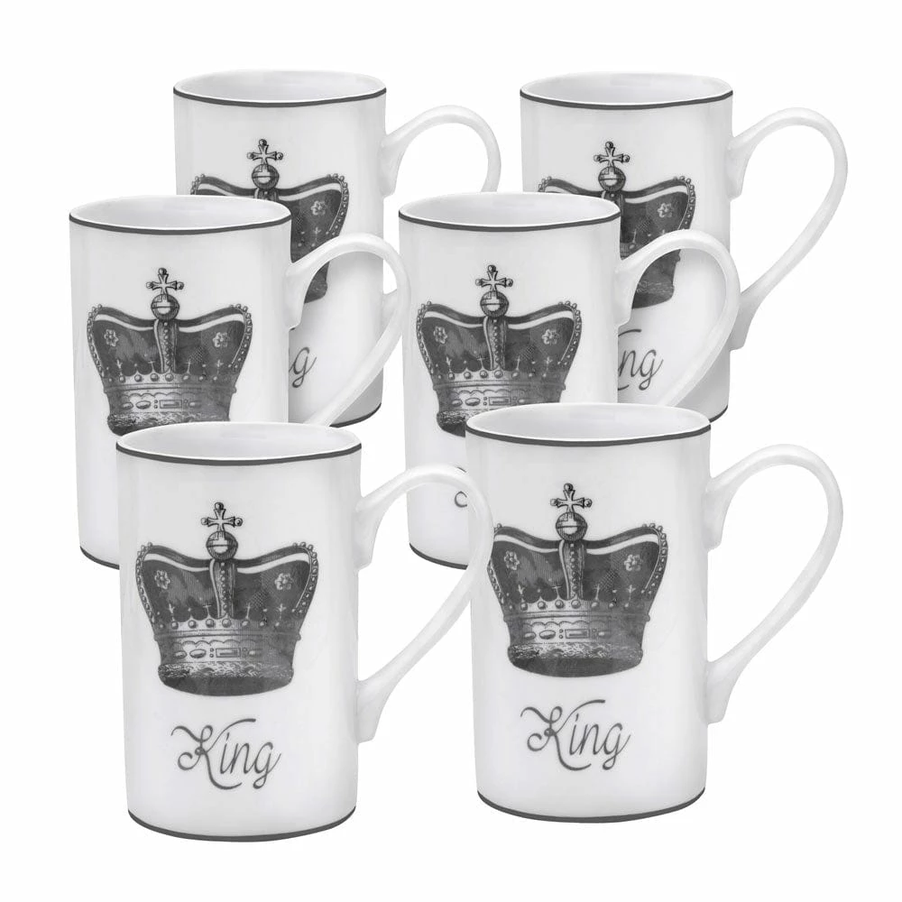 Brand new ✔️ Mikasa® Set of 6 King Crown Mugs 🧨
