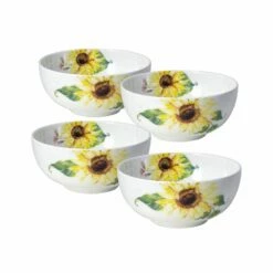 New 🌟 Mikasa® Sunflower Set of 4 Fruit Bowls 🔔