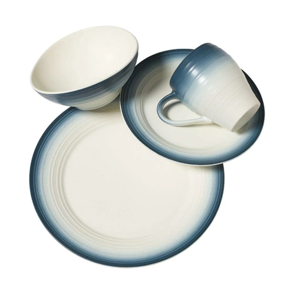 Best Pirce 🔥 Mikasa® Swirl Ombre Blue 4 Piece Place Setting 👍 - Image 2