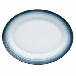 Discount 👍 Mikasa® Swirl Ombre Blue Oval Platter 🎁
