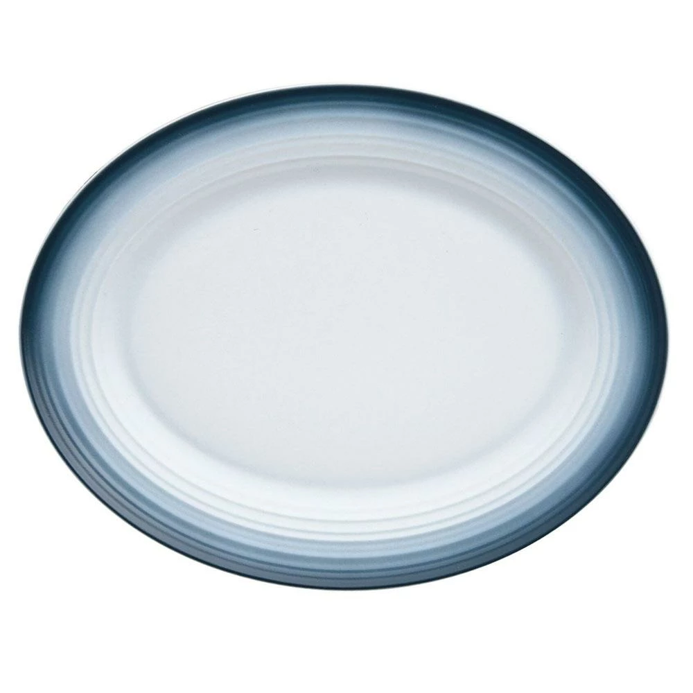 Discount 👍 Mikasa® Swirl Ombre Blue Oval Platter 🎁