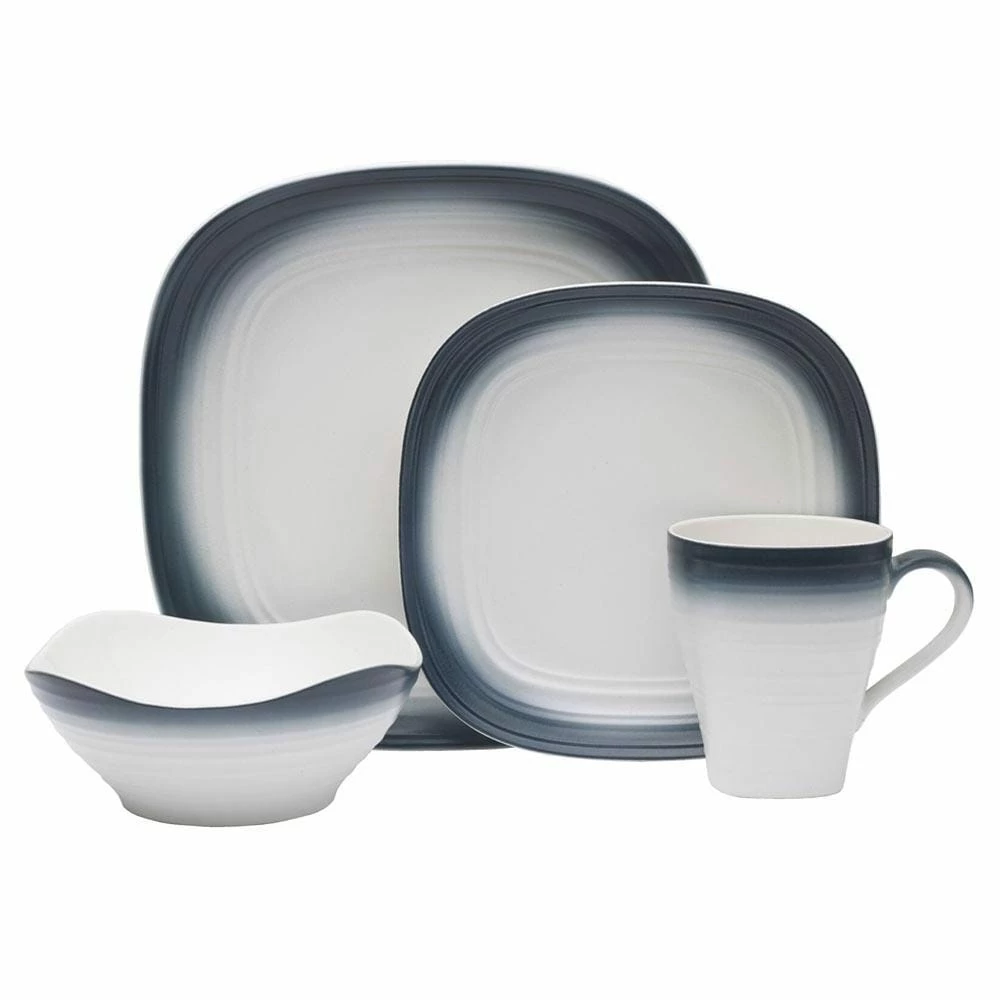 Flash Sale ✨ Mikasa® Swirl Ombre Blue Square 4 Piece Place Setting 😉