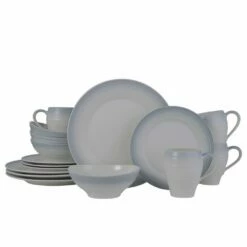 Brand new 🔔 Mikasa® Swirl Ombre Grey 16 Piece Dinnerware Set, Service for 4 ❤️
