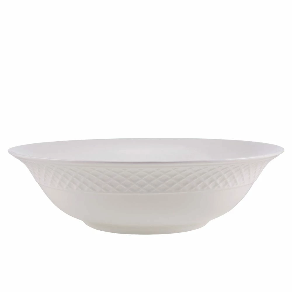 Budget 👏 Mikasa® Trellis White Flared Vegetable Serve Bowl 🧨