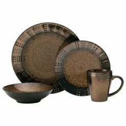 Best Sale 🎁 Gourmet Basics® Verona 16 Piece Dinnerware Set, Service for 4 🎉